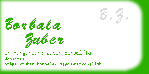 borbala zuber business card